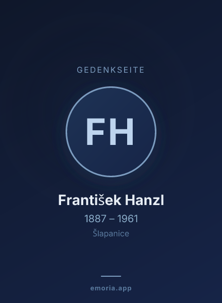Gedenkportrait von František Hanzl