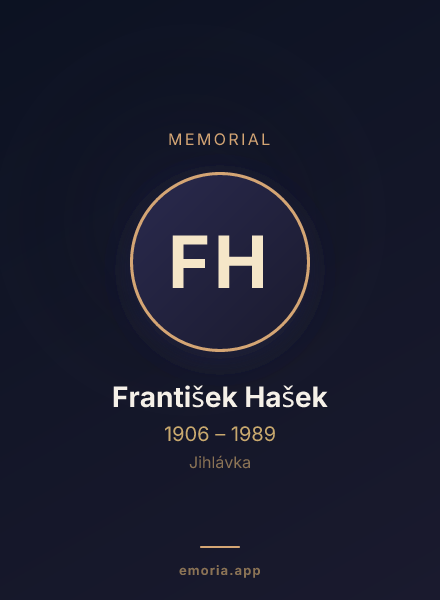 Memorial portrait of František Hašek