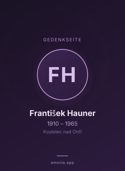 Gedenkportrait von František Hauner