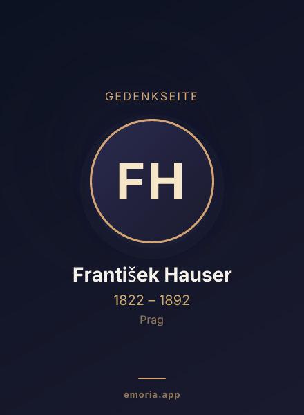 Gedenkportrait von František Hauser