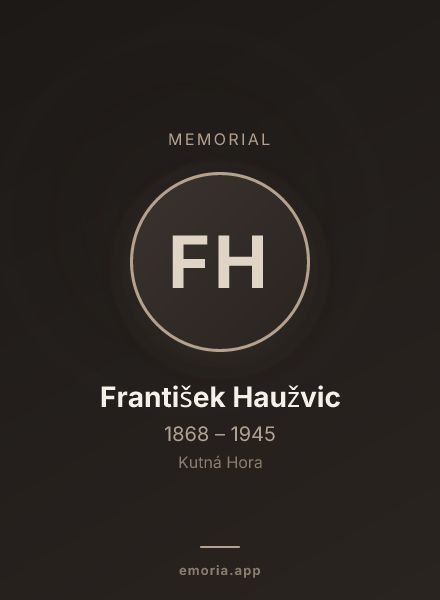 Memorial portrait of František Haužvic