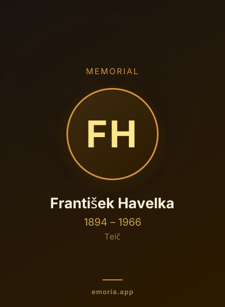 Memorial portrait of František Havelka