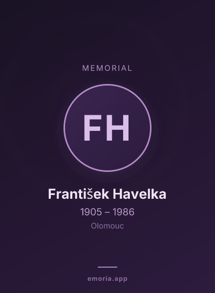 Memorial portrait of František Havelka