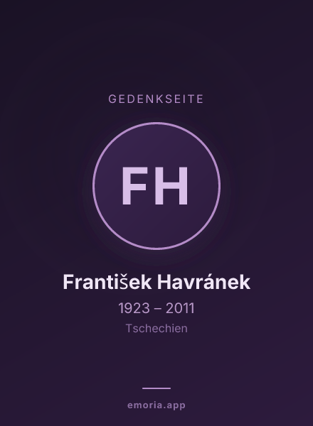 Gedenkportrait von František Havránek