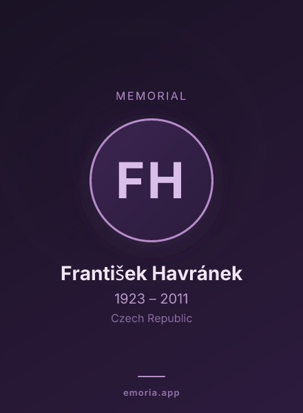 Memorial portrait of František Havránek