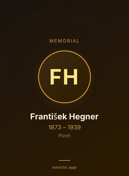 Memorial portrait of František Hegner