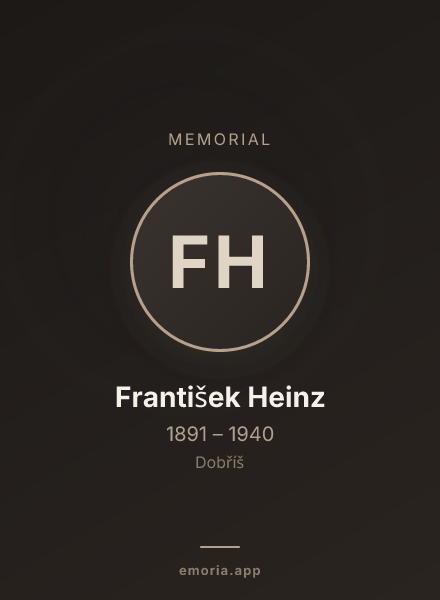Memorial portrait of František Heinz