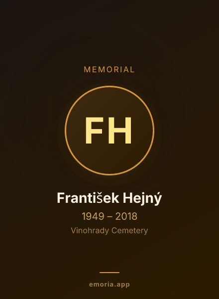 Memorial portrait of František Hejný
