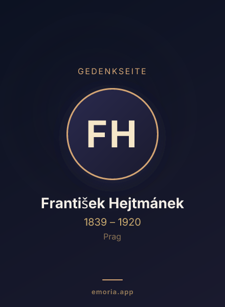 Gedenkportrait von František Hejtmánek