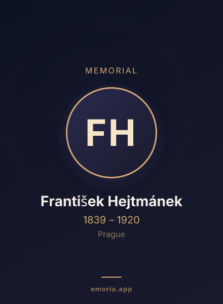 Memorial portrait of František Hejtmánek