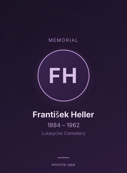 Memorial portrait of František Heller