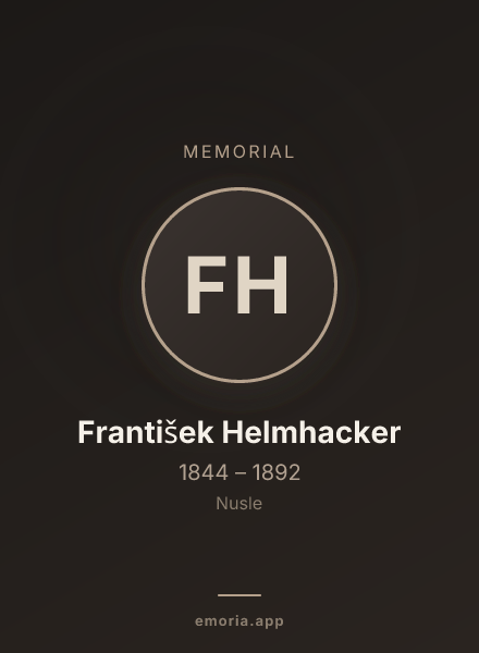 Memorial portrait of František Helmhacker