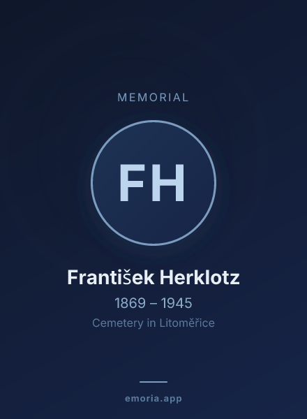 Memorial portrait of František Herklotz