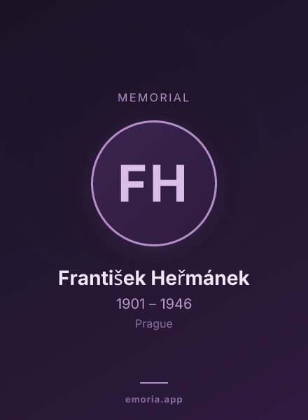 Memorial portrait of František Heřmánek