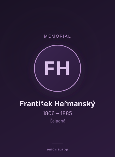 Memorial portrait of František Heřmanský