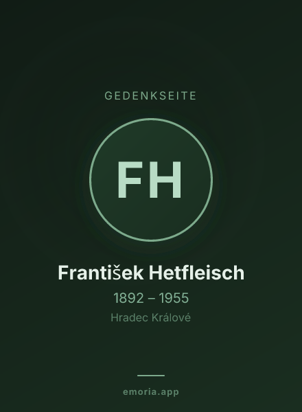 Gedenkportrait von František Hetfleisch