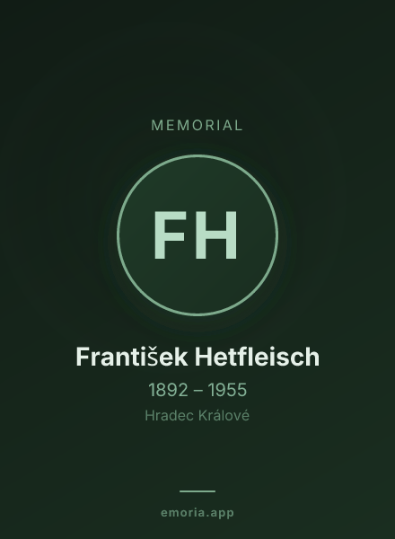 Memorial portrait of František Hetfleisch