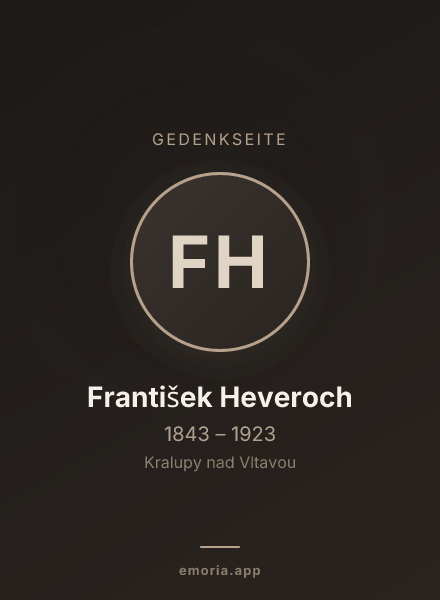 Gedenkportrait von František Heveroch
