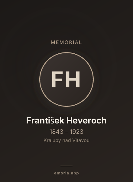 Memorial portrait of František Heveroch