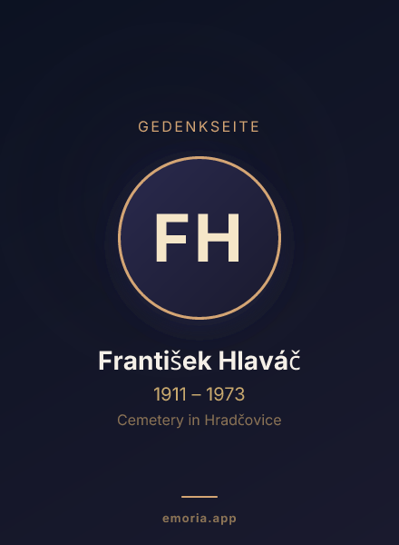 Gedenkportrait von František Hlaváč