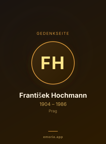 Gedenkportrait von František Hochmann