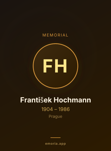 Memorial portrait of František Hochmann