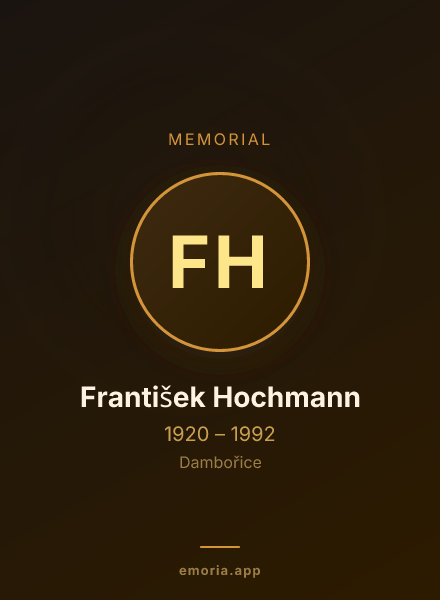 Memorial portrait of František Hochmann