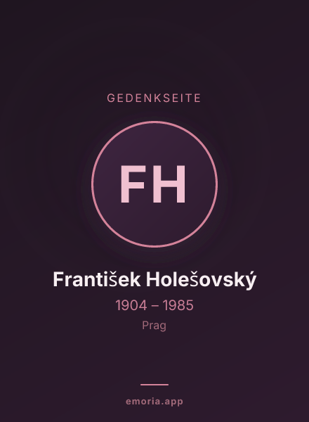 Gedenkportrait von František Holešovský
