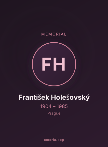 Memorial portrait of František Holešovský