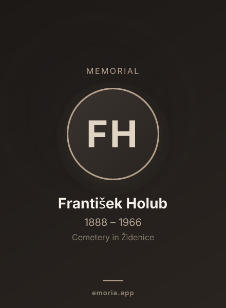 Memorial portrait of František Holub