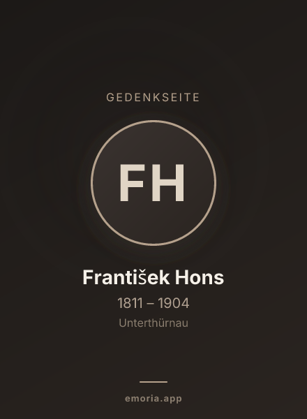 Gedenkportrait von František Hons