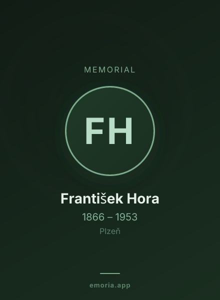 Memorial portrait of František Hora