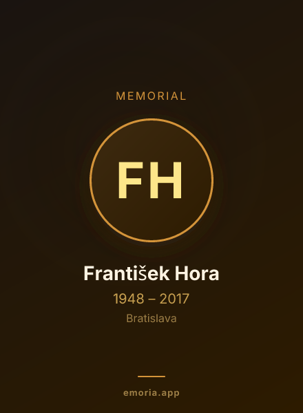 Memorial portrait of František Hora