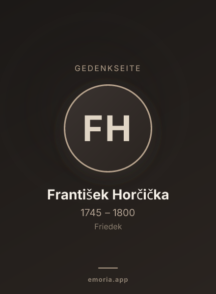 Gedenkportrait von František Horčička