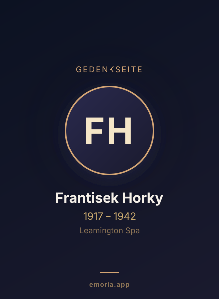 Gedenkportrait von Frantisek Horky