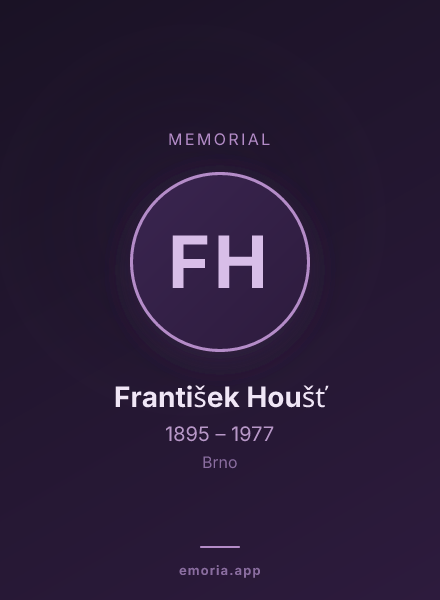 Memorial portrait of František Houšť