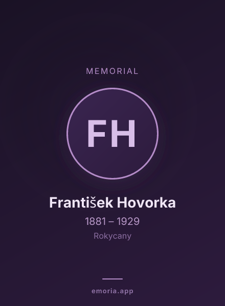 Memorial portrait of František Hovorka