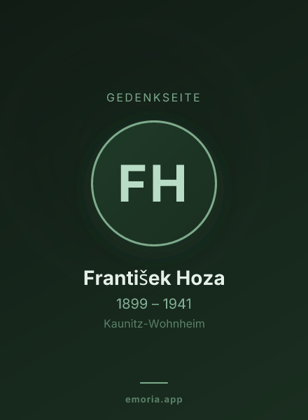 Gedenkportrait von František Hoza