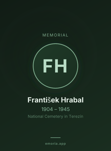 Memorial portrait of František Hrabal