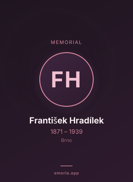 Memorial portrait of František Hradílek