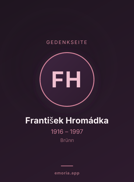 Gedenkportrait von František Hromádka