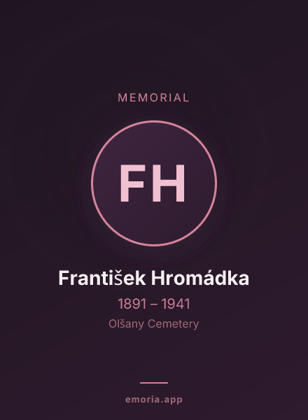 Memorial portrait of František Hromádka
