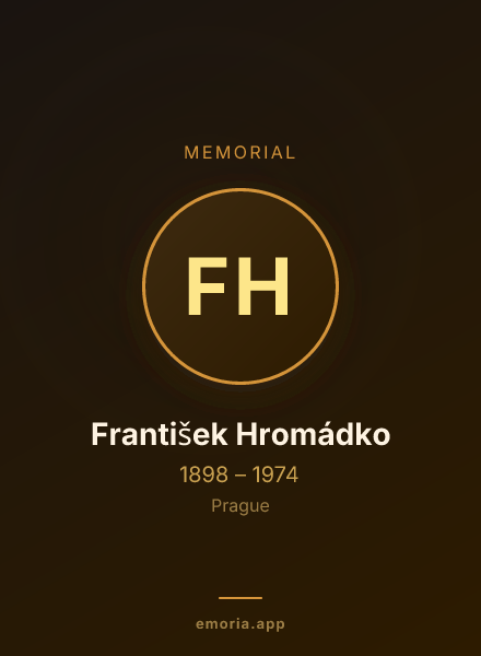Memorial portrait of František Hromádko