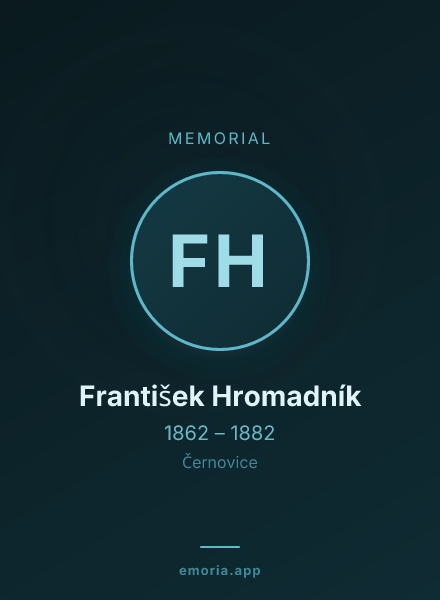 Memorial portrait of František Hromadník
