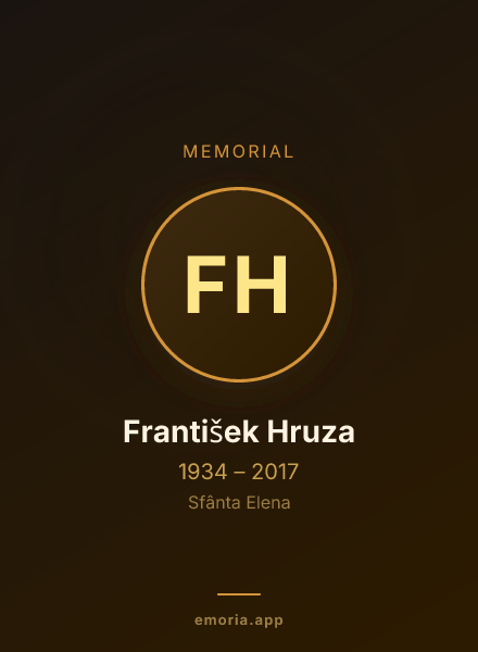 Memorial portrait of František Hruza