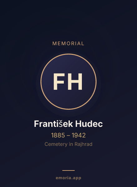 Memorial portrait of František Hudec