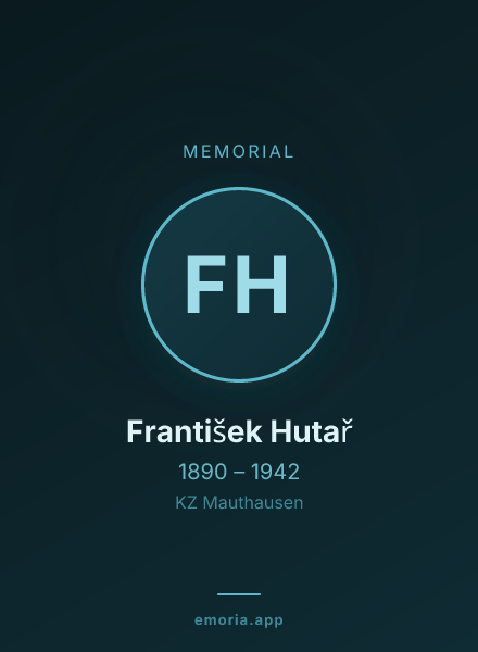 Memorial portrait of František Hutař