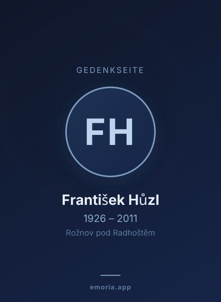 Gedenkportrait von František Hůzl