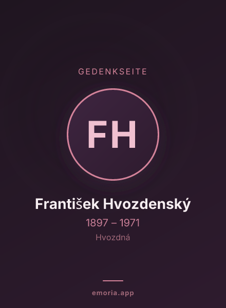 Gedenkportrait von František Hvozdenský
