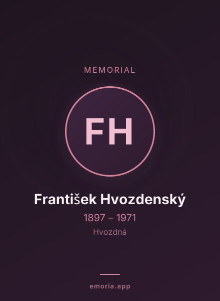 Memorial portrait of František Hvozdenský